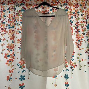Comptoir Des Cotonniers Sheer White Blouse